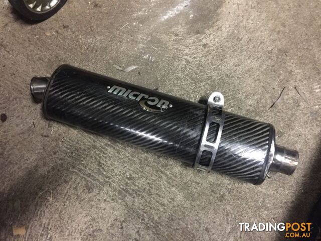 Micron Carbon Fibre Muffler Exhaust For motorbike /great sound