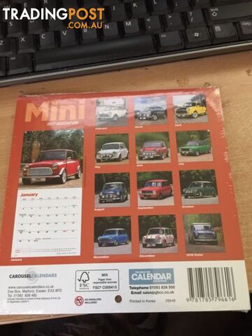 2017 Mini Cooper calendar for you