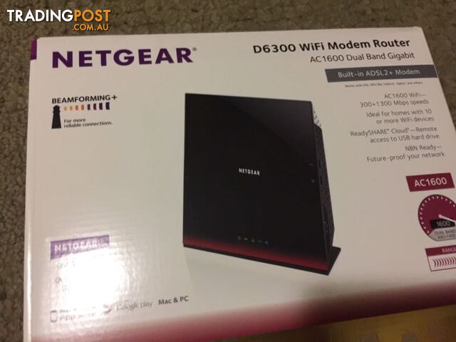 Netgear D6300 wifi modem Router / new / ADSL 2+