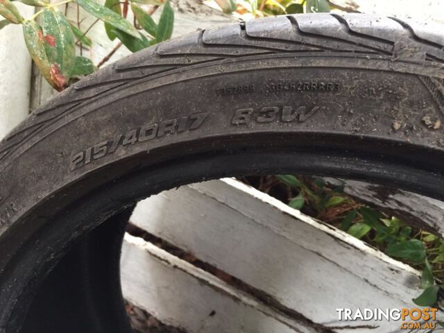 215/40/17 GoodYear Eagle 1 TYRES / 215 new for one - photo 4 of 5