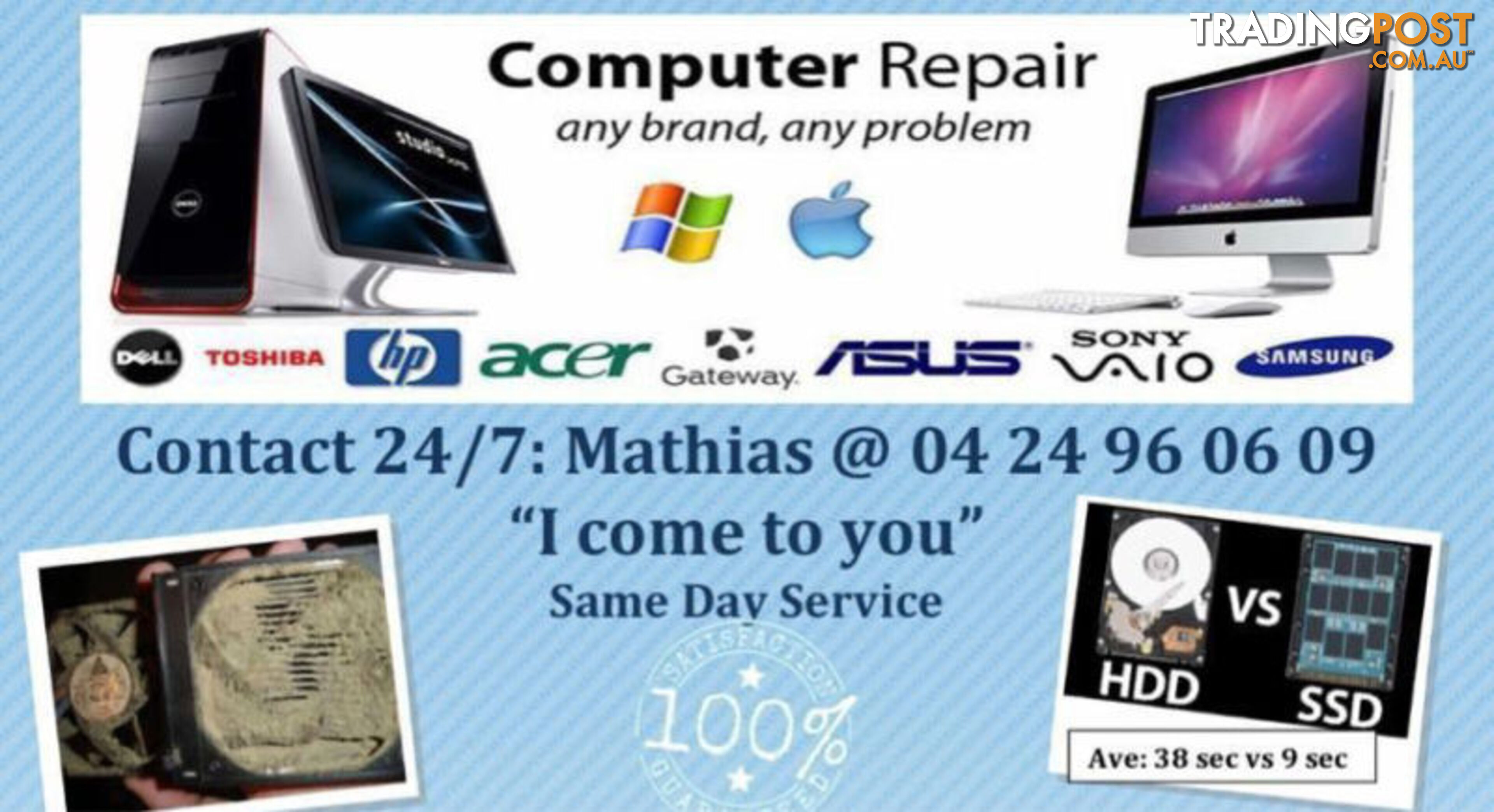 Need your computer fixed? /Home support available