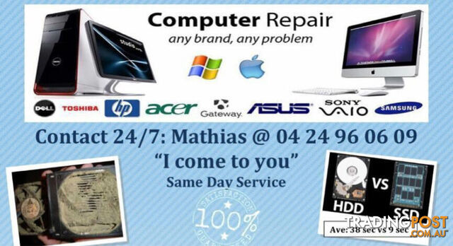 Need your computer fixed? /Home support available