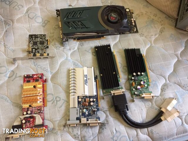 Variety of graphics cards for PC + FireWire card