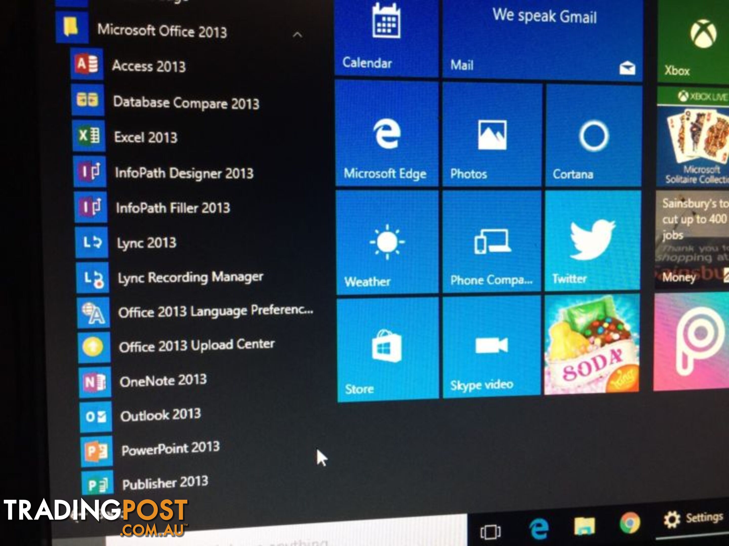 Windows 10 / office 2013 / 8GB Ram / Quad core / cleab