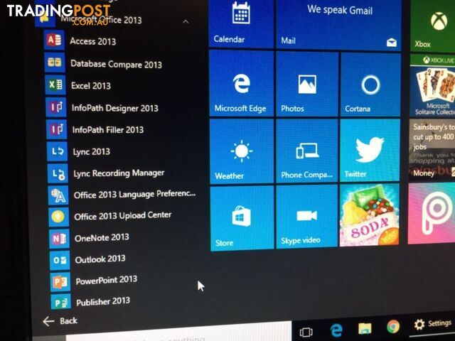Windows 10 / office 2013 / 8GB Ram / Quad core / cleab