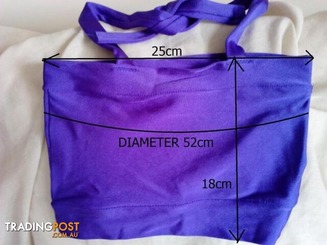 DANCE COSTUME Red/Purple Halter Neck --3-PIECE - photo 3 of 4