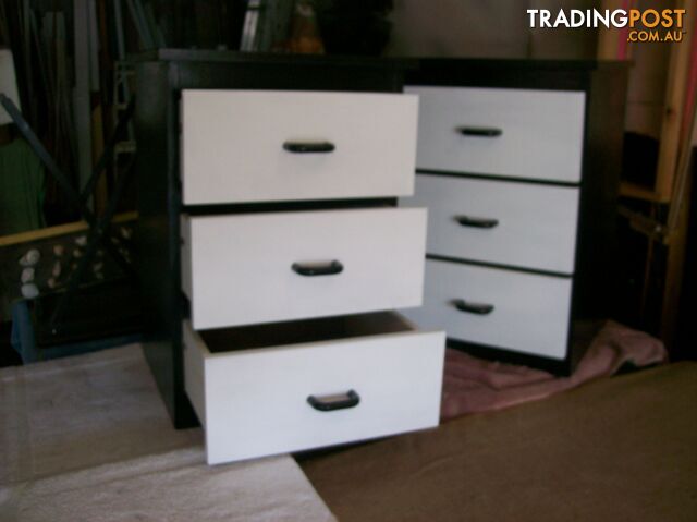 SET  OF 2 BED CABINETS  RESTORED .....   NO OFFERS  ...  YOUNG