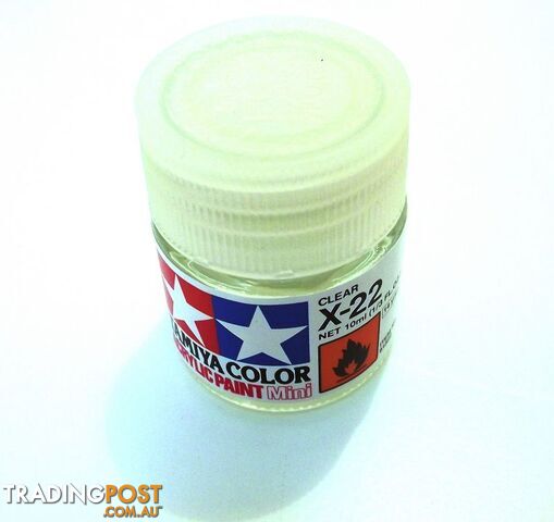 X-22   TAMIYA ACRYLIC PAINT CLEAR (gloss) - TAMIYA PAINTS &amp; Accessories