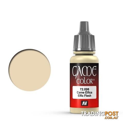 VALLEJO GAME 72098 Color Elfic Flesh 17ml Acrylic Paint