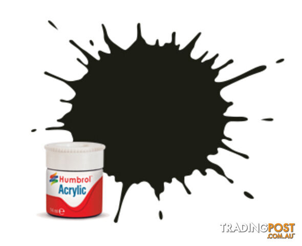 163 HUMBROL ACRYLIC PAINT DARK GREEN SATIN 14ml - HUMBROL