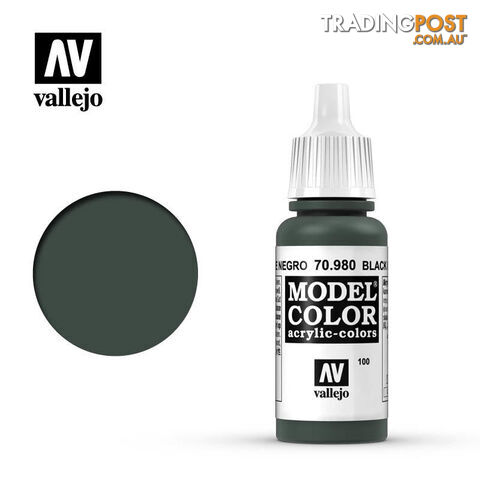 VALLEJO MODEL COLOR BLACK GREEN 17ML AV70980 - VALLEJO