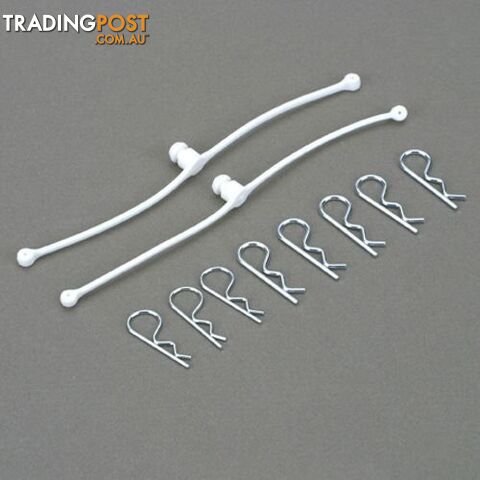 DUBRO BODY KLIP RETAINERS WHITE 2PCE 2246 - DUBRO