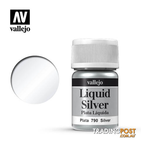 VALLEJO MODEL LIQUID METALLIC SILVER AV70790 35ml - VALLEJO