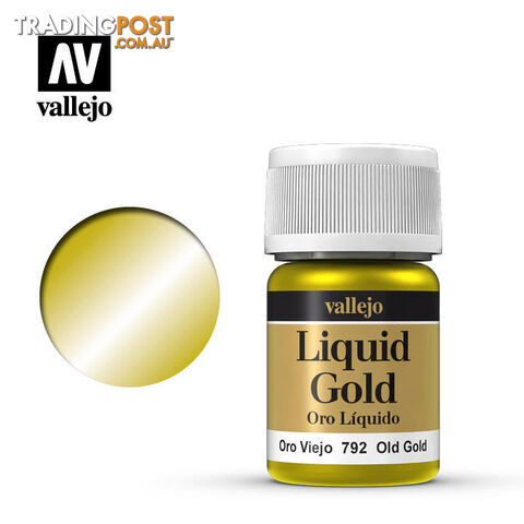 VALLEJO MODEL LIQUID METALLIC OLD GOLD AV70792 35ml - VALLEJO