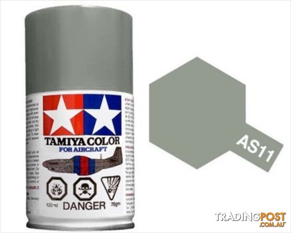 AS-11 TAMIYA ACRYLIC SPRAY PAINT 100ml (Aircraft) MEDIUM SEA GREY - TAMIYA...