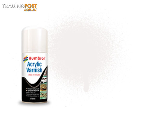 135 HUMBROL ACRYLIC SPRAY PAINT    VARNISH SATIN 150ml - HUMBROL