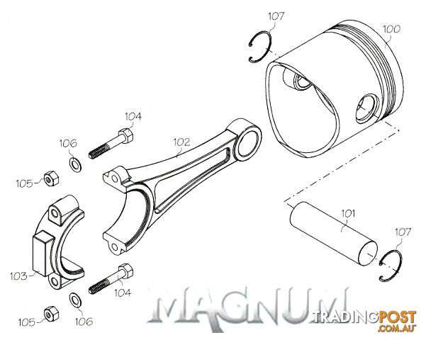 6123 (MAGNUM ENGINE PART) CYLINDER SCREW 4 PCS