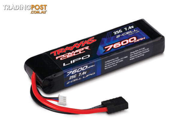 2869 (PART)  TRAXXAS BATTERY 7600MAH 7.4V 2CELL 25C LIPO - TRAXXAS PARTS