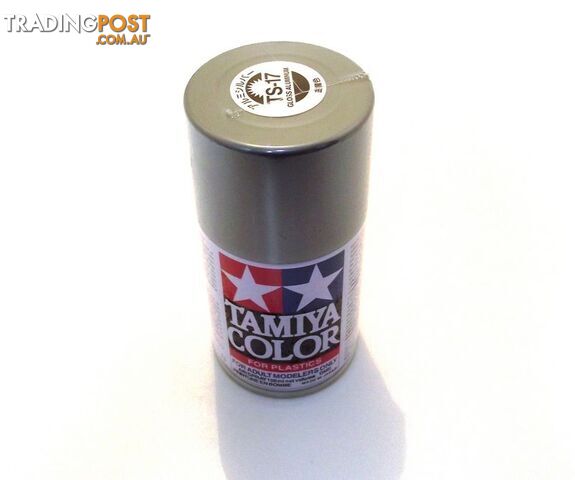 TS-17 TAMIYA ACRYLIC SPRAY PAINT GLOSS ALUMINIUM - TAMIYA PAINTS & Accessories