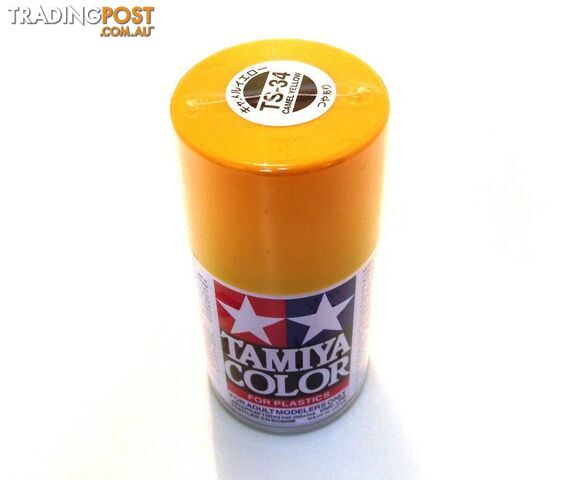 TS-34   TAMIYA ACRYLIC SPRAY PAINT  CAMEL YELLOW - TAMIYA PAINTS &amp; Accessories