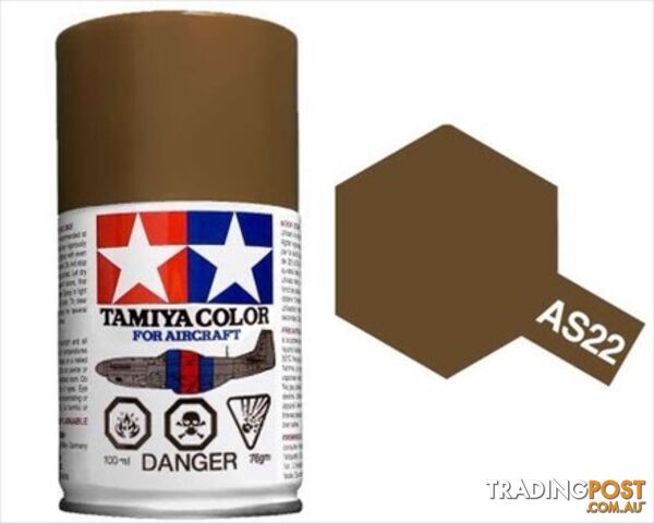 AS-22 TAMIYA ACRYLIC SPRAY PAINT 100ml (Aircraft) DARK EARTH - TAMIYA PAINTS &...