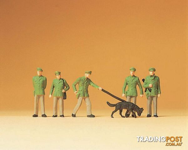 PREISER HO POLICE WITH TRACKER DOG AI2114008 TRAIN ACCESSORIES - PREISER
