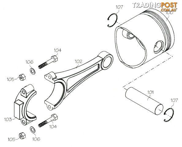 F1521 (YS ENGINE PART) PISTON 140FZ