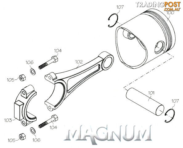 120123 (MAGNUM ENGINE PART) CYLINDER SCREWS 6PCS