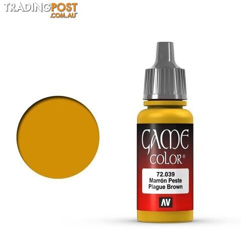 VALLEJO GAME 72039 Color Plague Brown 17ml Acrylic Paint