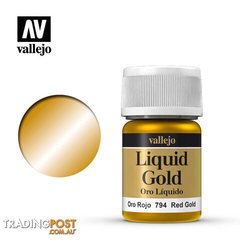 VALLEJO MODEL LIQUID METALLIC RED GOLD AV70794 35ml - VALLEJO