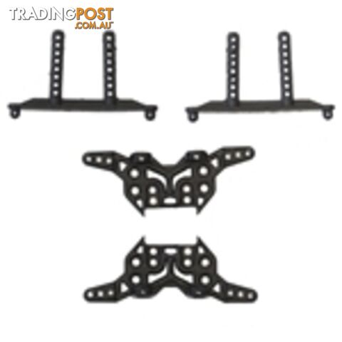 MT12/003 (PART) FUNTEK MT12 FR/RE SHOCK TOWER+BODY POST - FUNTEK