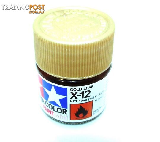 X-12   TAMIYA ACRYLIC PAINT GOLD LEAF (gloss) - TAMIYA PAINTS &amp; Accessories