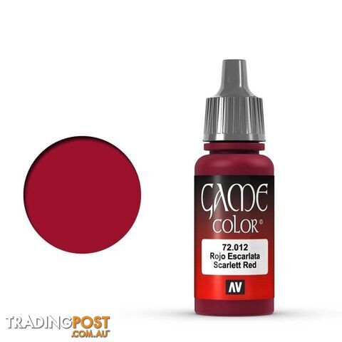 VALLEJO GAME 72012 Color Scar Red 17ml Acrylic Paint