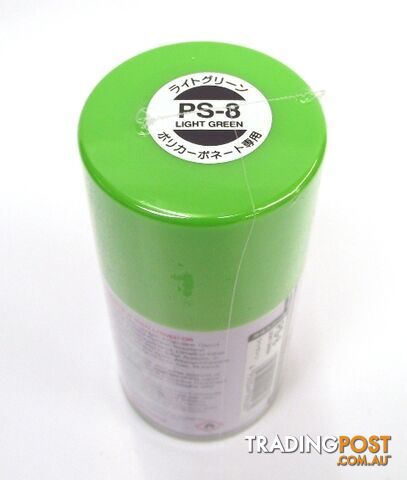 PS-8   TAMIYA POLYCARBONATE SPRAY PAINT LIGHT GREEN - TAMIYA PAINTS &amp; Accessories