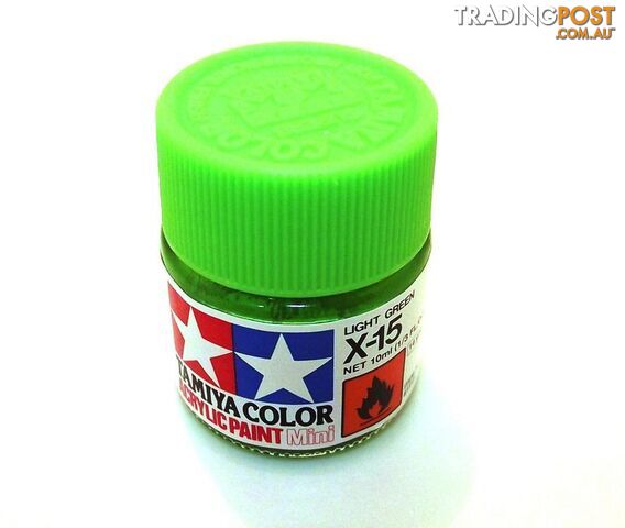X-15 TAMIYA ACRYLIC PAINT LIGHT GREEN (gloss) - TAMIYA PAINTS & Accessories