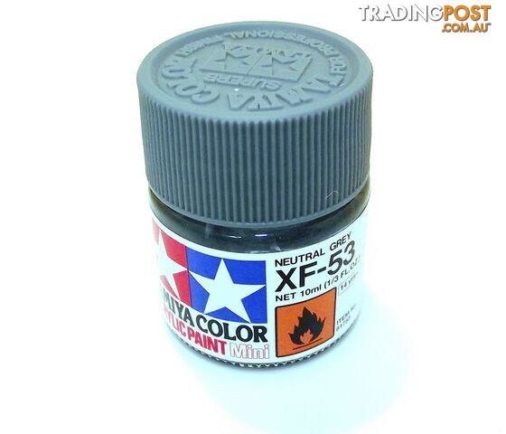 XF-53 TAMIYA ACRYLIC PAINT FLAT NEUTRAL GREY - TAMIYA PAINTS & Accessories