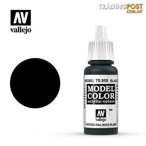 VALLEJO MODEL COLOR BLACK 17ML AV70950 - VALLEJO