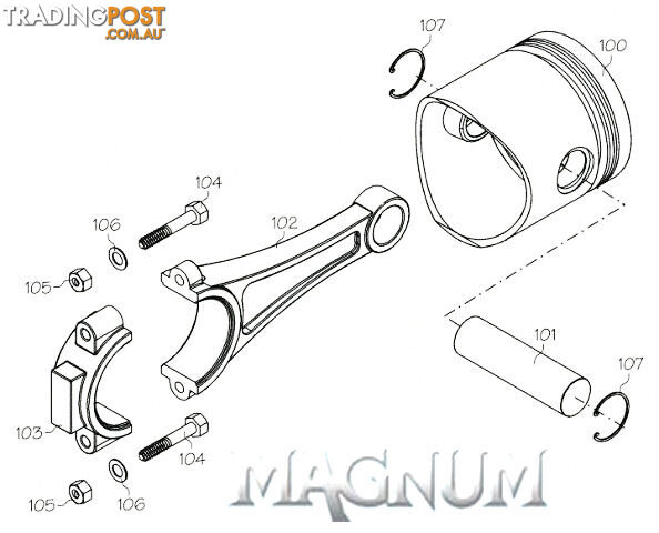 160102 (MAGNUM ENGINE PART) BACKPLATE FT160AR