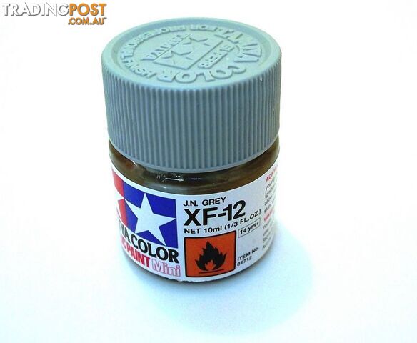 XF-12   TAMIYA ACRYLIC PAINT FLAT J.N.GREY - TAMIYA PAINTS &amp; Accessories