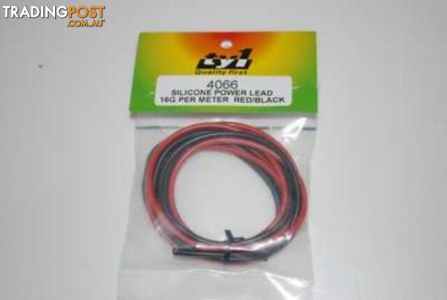 TY1 SILICONE BATT WIRE16G RED/BLACK 1METER TY4066 - TY1