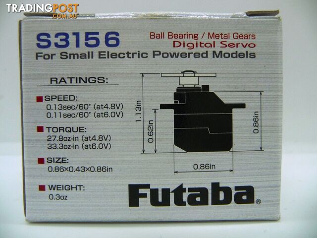 Futaba S3156 Digital Servo For Small Electric Models - Does not apply