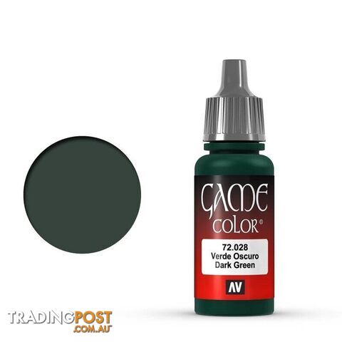 VALLEJO GAME 72028 Color Dark Green 17ml Acrylic Paint