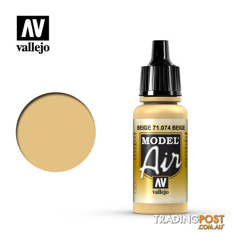 VALLEJO MODEL AIR ACRYLIC PAINT RADOME TAN 71074 - VALLEJO