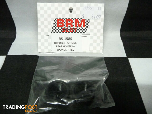 BRM SLOT RS-158S RevoSlot GT One - Rear Wheels + Sponge Tyres - REVOSLOT - Does not apply