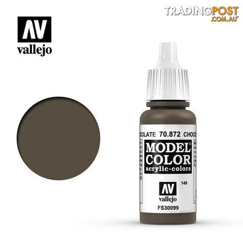 VALLEJO MODEL COLOR CHOCOLATE BROWN AV70872 - VALLEJO