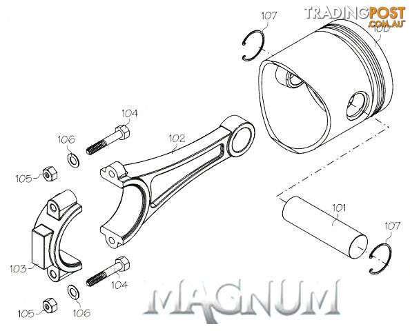 15204 (MAGNUM ENGINE PART) CONNECTING ROD ASSY XL21A