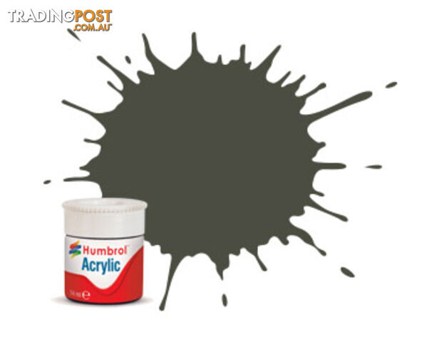 253 HUMBROL ACRYLIC PAINT DUNKELGRUN MATT 14ml - HUMBROL