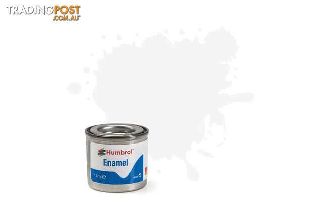 130   HUMBROL ENAMEL PAINT WHITE SATIN - HUMBROL