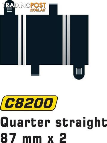 Scalextric C8200 Track Extension 87mm - Quarter Straight x2 - SCALEXTRIC - Does...