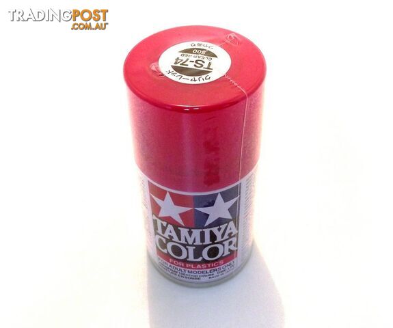 TS-74 TAMIYA ACRYLIC SPRAY PAINT CLEAR RED - TAMIYA PAINTS & Accessories